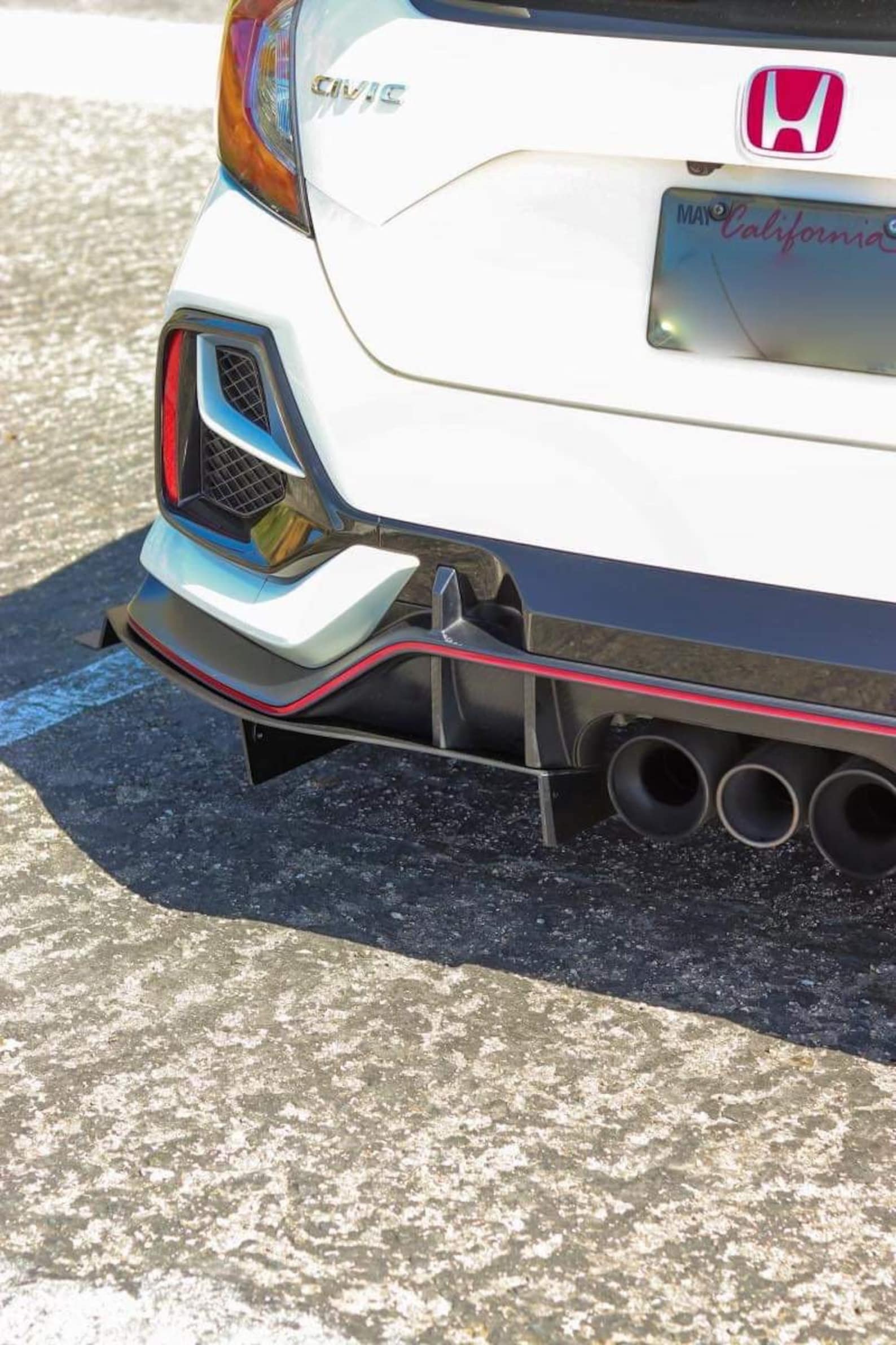 2017-2021 Honda Civic Type R 2pc Rear Diffuser - Etsy