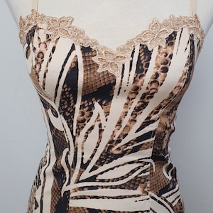 Vintage 90s Roberto Cavalli Class, corset top, snake print, sz s/m