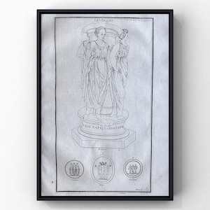 From 1719 Mythological ANTIQUE Print of LES GRACES