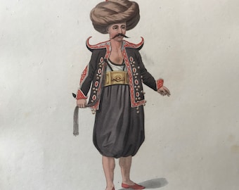 A SAKA or Turkish WATER CARRIER (Ottoman - Costume) Original