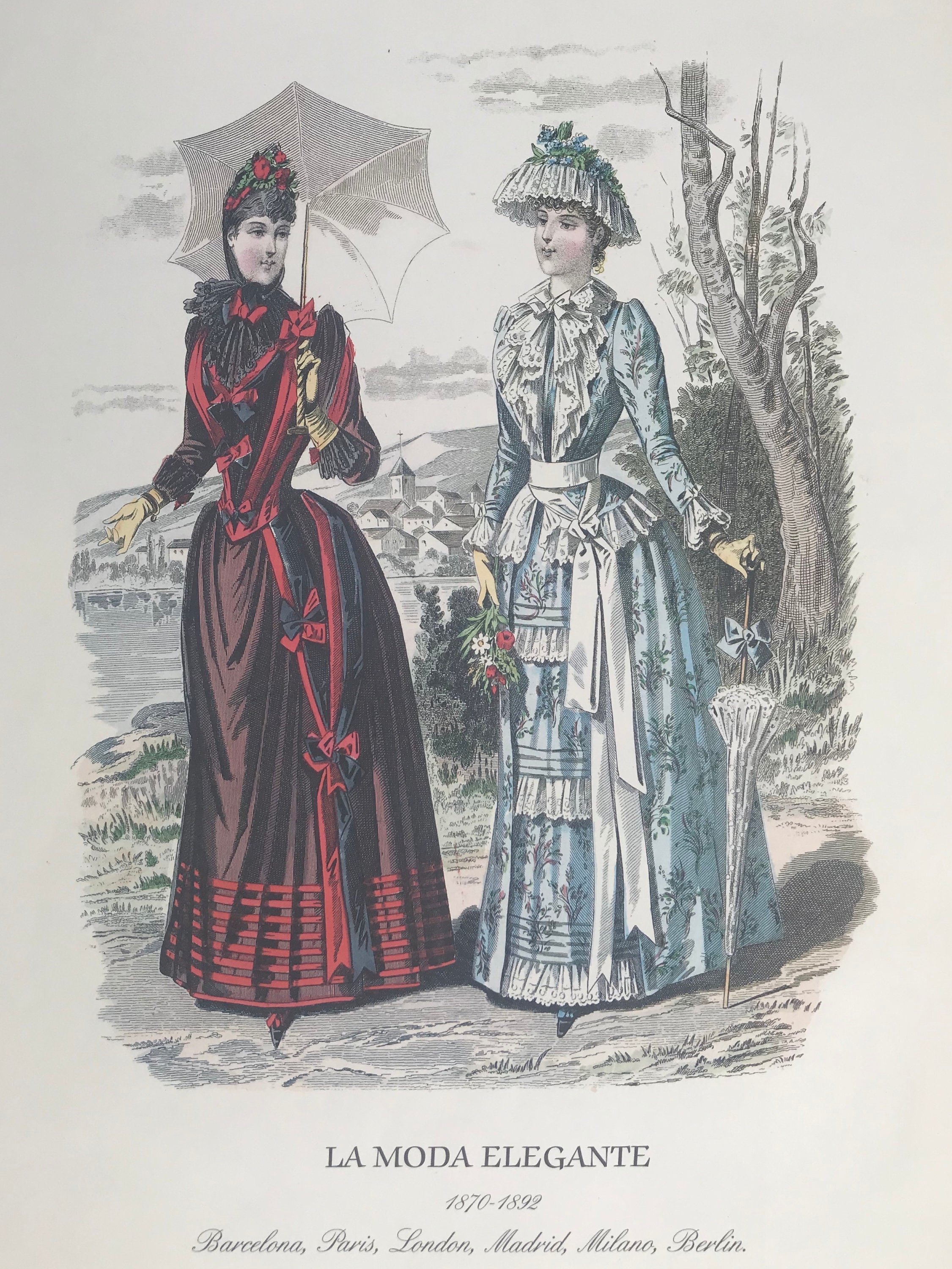 La moda elegante 1870 1892 Etsy Mexico