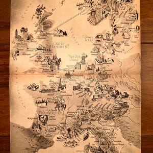 Belle carte illustrée de l'Europe, carte vintage, collection de cartes, carte historique, Amsterdam, Londres, Oslo, Paris, Rom, Hambourg, Edimbourg