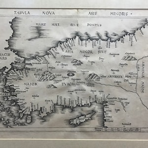 Seltene Landkarte, Tabula Nova Asie Minors, aus dem ersten modernen Atlas. (1513c)