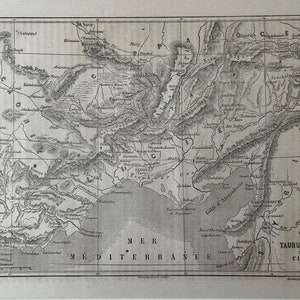 Map of the Cilician Taurus and Cilicia (1861)  - Carte du Taurus cilicien et de la Cilicie