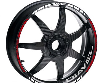 Ducati Diavel Full Motorcycle Wheels Rim Decal Sticker Kit