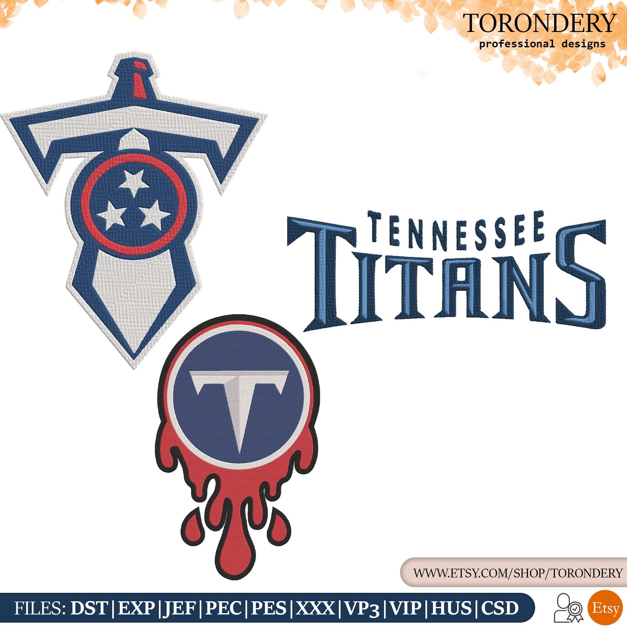Tennessee Titans Embroidery Stitches Digital Item NFL Etsy