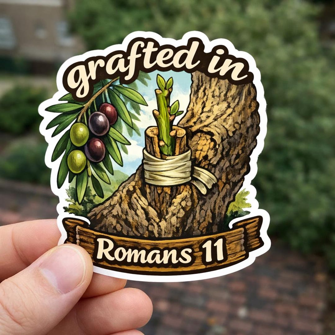 Romans 11 Olive Tree Sticker | Grafted in Scripture Decal - Etsy