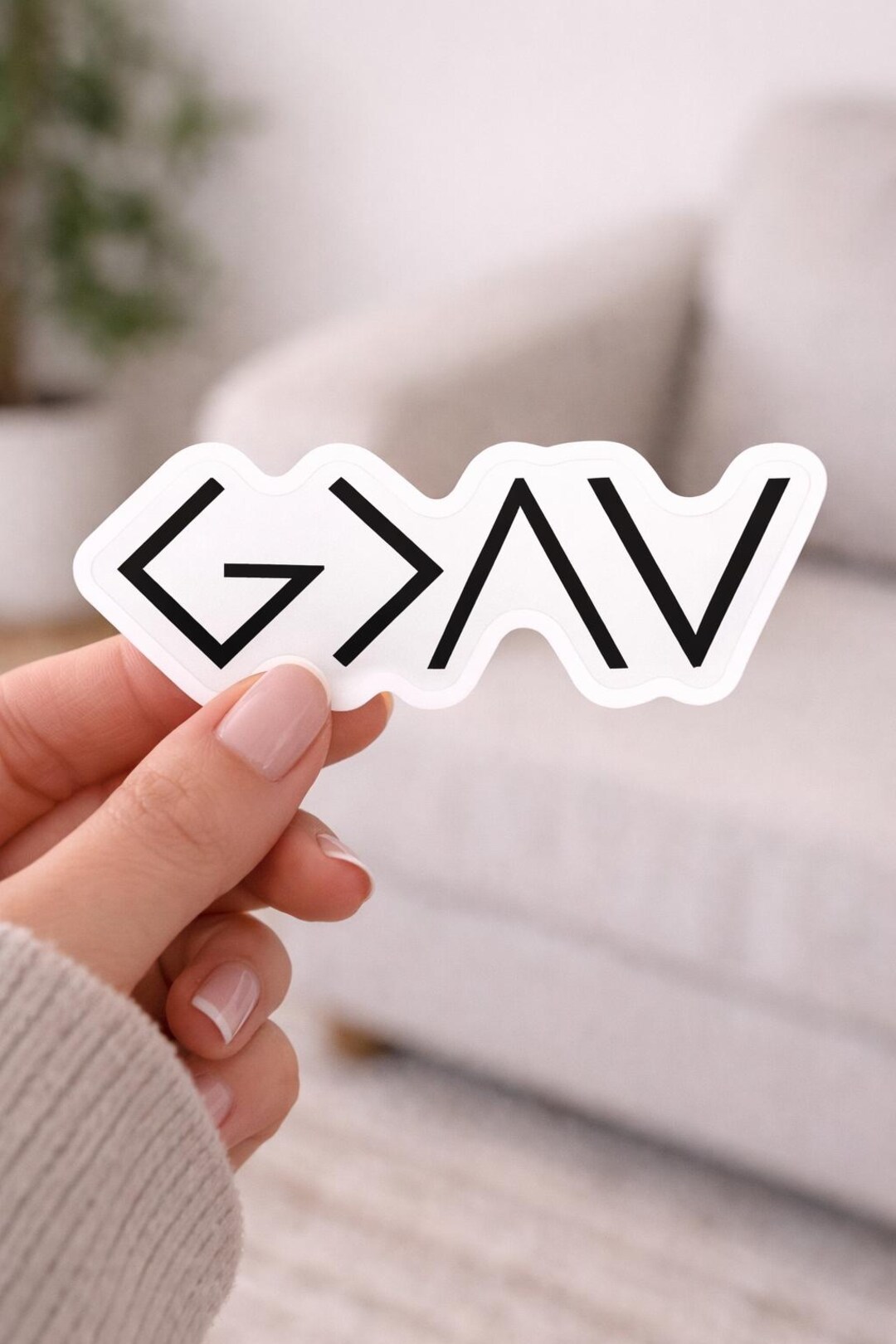 GAV Christian Sticker | God Above All Waterproof Vinyl Sticker | Laptop ...