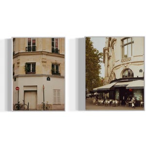 Conjunto de 3 impressões de paisagens urbanas com cartões postais de Paris, arte de parede para viagem, presente exclusivo para quem ama viajar, conjunto de presentes de Paris, arte para impressão, download digital