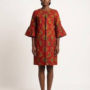 Ankara Kimono Jacket: Bold African Wax Print, Handmade Cotton Duster