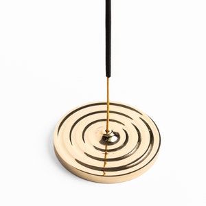 solid brass incense holder, zen, yoga, meditation, brass incense burner, yoga room decor