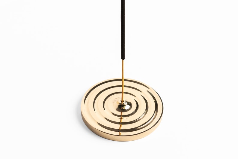 solid brass incense holder, zen, yoga, meditation, brass incense burner, yoga room decor