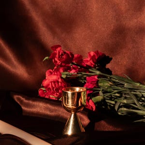 Conic Brass Candlesticks Set of 3 Candle Holders Gold Taper Candle Holder Decorative Tapered Candle Holders Wedding Modern candlesticks