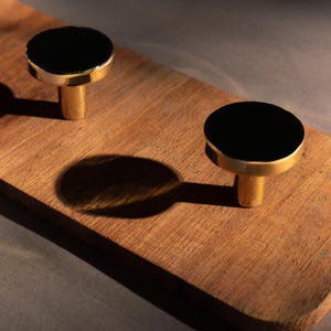Minimalist Round Brass Knob | Kitchen Cabinet Knob | Drawer Knob | Furniture Knob | Cabinet Knob | Gold | Pulls Handles