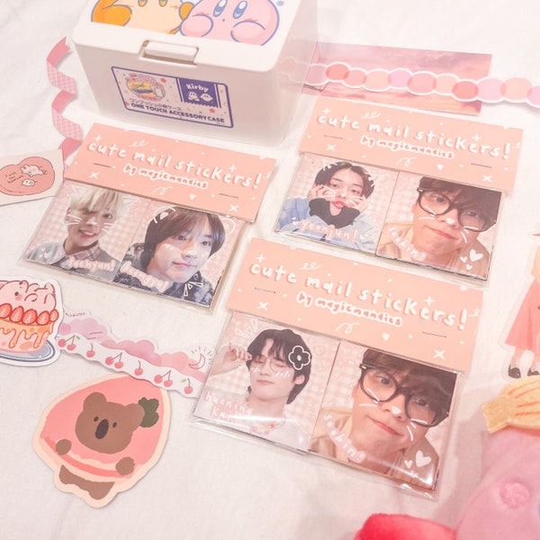 txt mail stickers! (pack of 20) | cute kpop happy mail square stickers