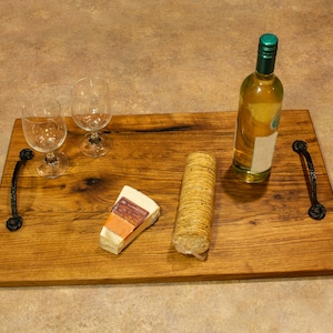 Charcuterie Board, Tray with handles, Wood tray, Cheese board, Wine and Cheese board