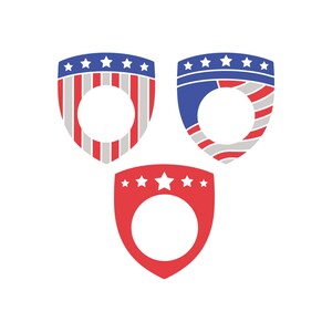 Patriótico 4 de julio svg Bandera estadounidense svg, Marcos de monograma de EE. UU., 4 de julio svg, Cricut Silhouette, Svg