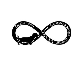 Dachshunds svg, corazón svg, archivo de corte de silueta, descarga digital, perro svg, plantilla de corte