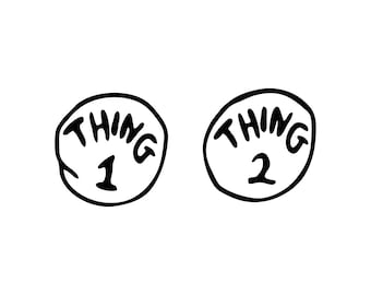 Cosa 1 y cosa 2 SVG en capas, cosa 1 cosa 2 svg, cosa uno svg, cosa dos svg, dr seuss svg, camisa familiar svg, archivos cricut