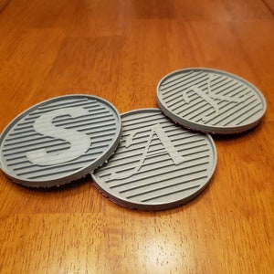 3D Printed Drink Coasters,cup occasion,protective holder,coffee table,alcohol,plastic,rubber bottom