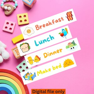Cartes d'activités visuelles, Tableau des routines pour tout-petits, Cartes imprimables, Cartes d'activités quotidiennes, Téléchargement numérique, Activités amusantes pour les enfants, Plan pour le bonheur des enfants