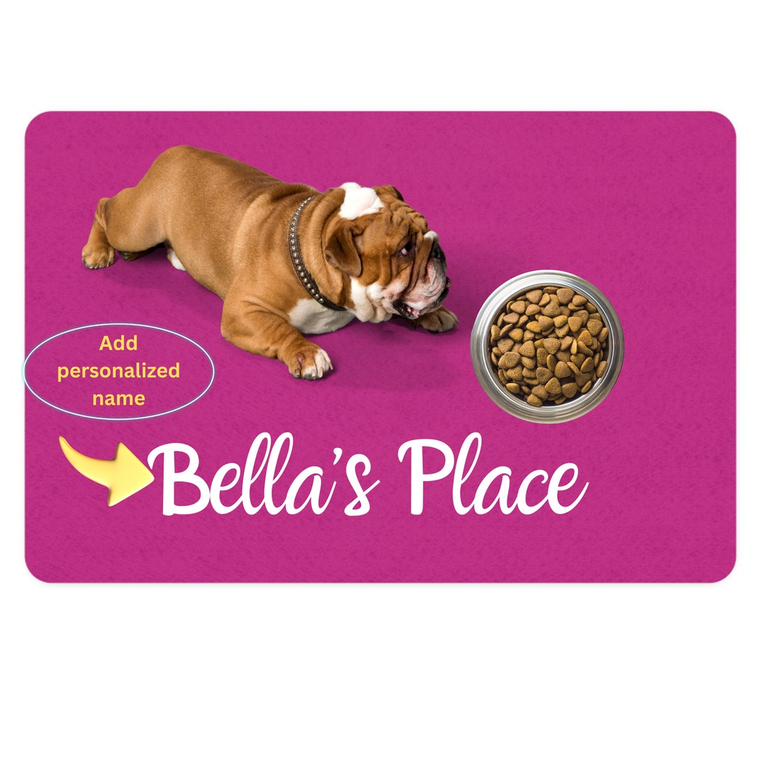 Personalized Pet Food Mat,personalized Dog Mats,customized Name Dog