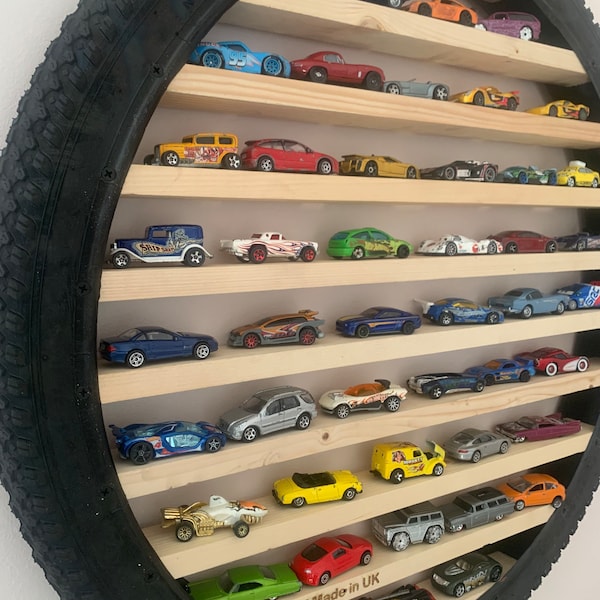 Toy Car Tire Display Train set Display Shelf 26" tire Personalized Christmas.laser Engraved