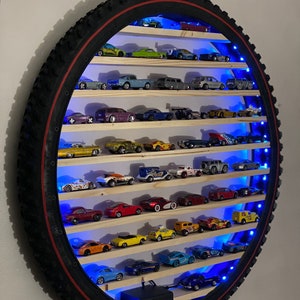 26&quot; ORIGINAL Cool Wheels Car Display Wall Art, LED lights, No wiring to hang around Safe for Children.Laser Engraved