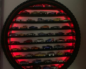 26&quot; ORIGINAL Cool Wheels Car Display Wall Art, LED lights, No wiring to hang around Safe for Children,Laser Engraved