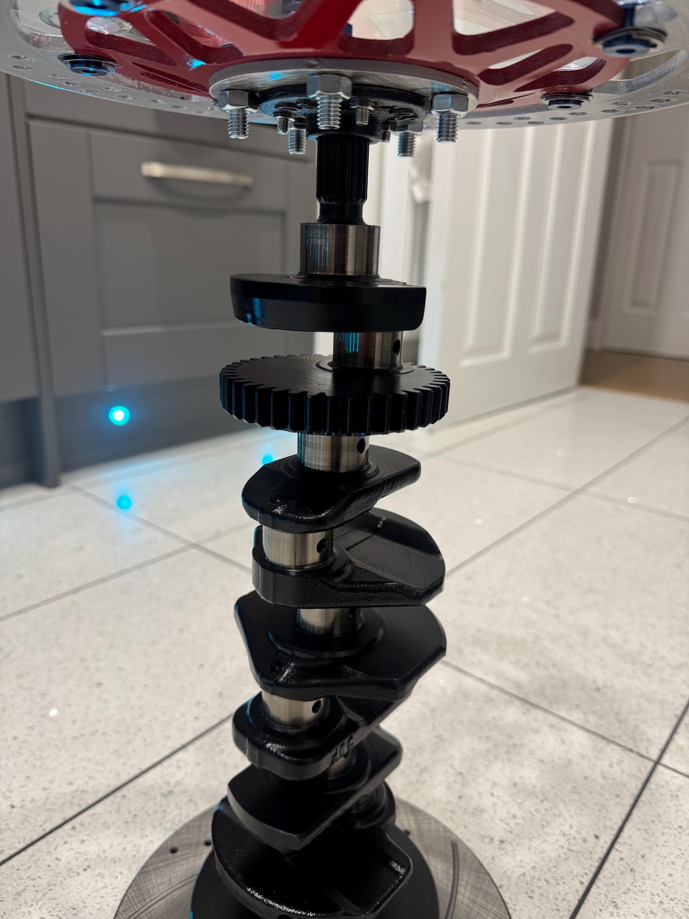 Industrial Crankshaft & Brake Disc Table With Toughened Glass Top – One ...
