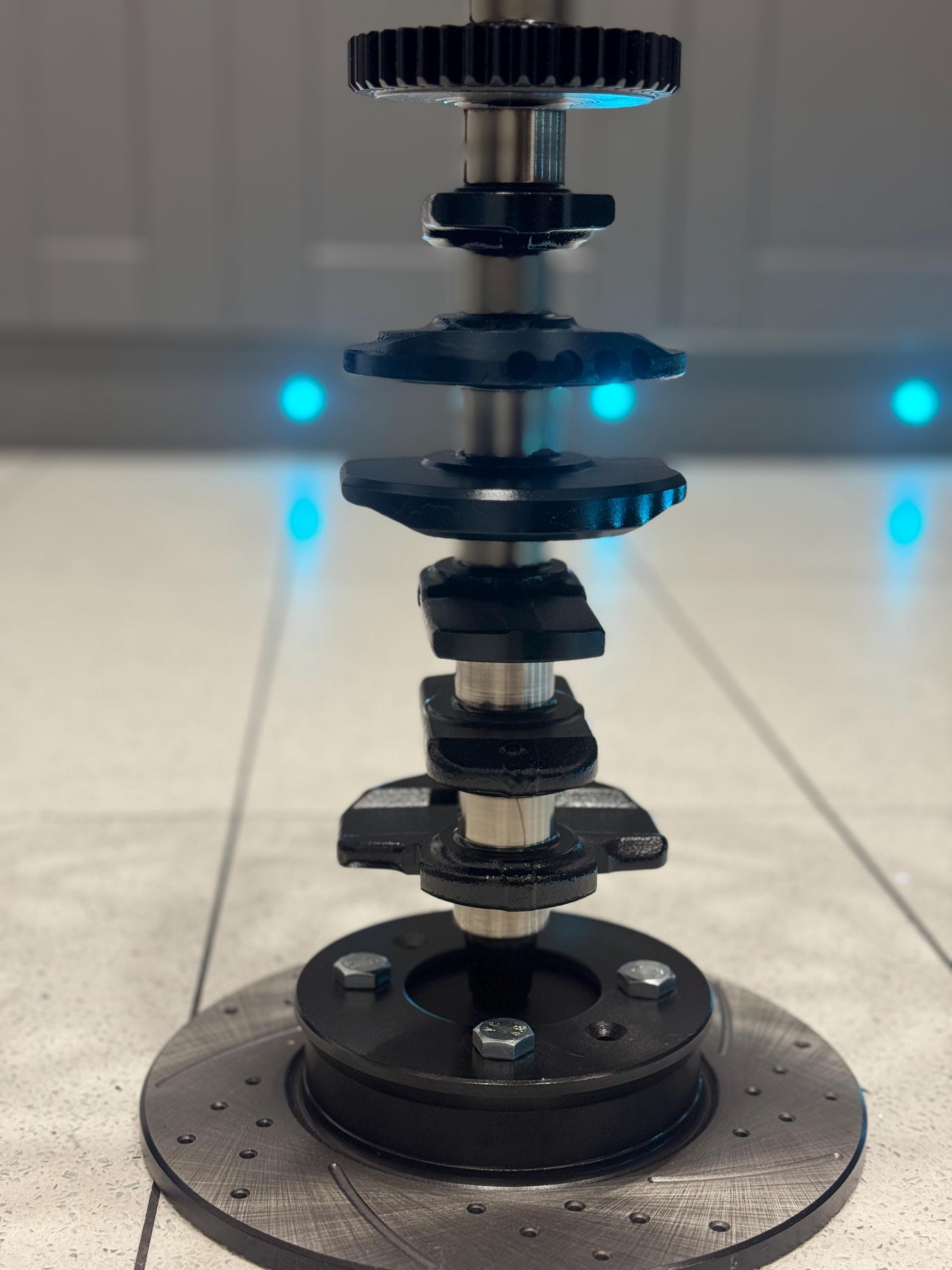 Industrial Crankshaft & Brake Disc Table With Toughened Glass Top – One ...