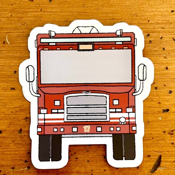 Pierce Impel fire truck pumper sticker