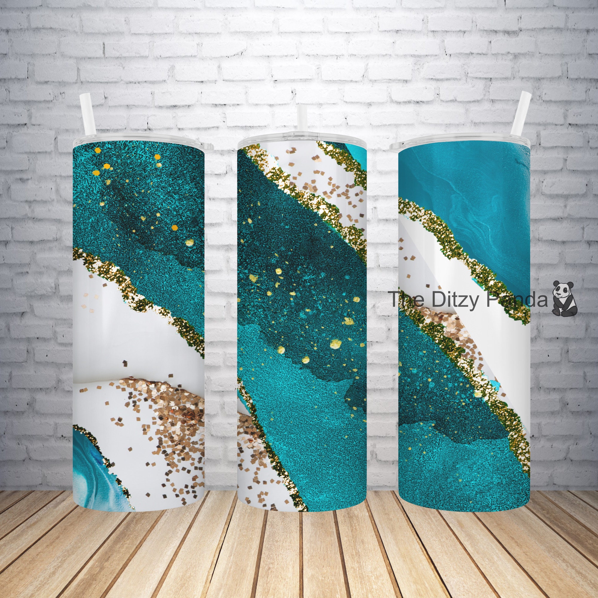 RTS White and Teal 20 oz Glitter Tumbler  Home is not a place its a F –  Julies Heart