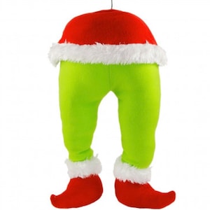 Green Monster Legs or Elf Plush Legs Wreath Attachment Door Decor