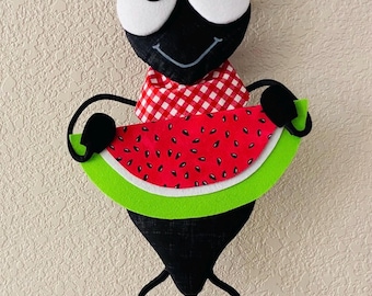 Ant Watermelon Summer Picnic Handmade Wreath Attachment Door Hanger Decor