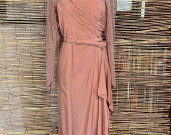 1940s pink gown