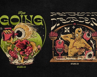 I will Create a Custom Hand Drawn Unique T-Shirt Design