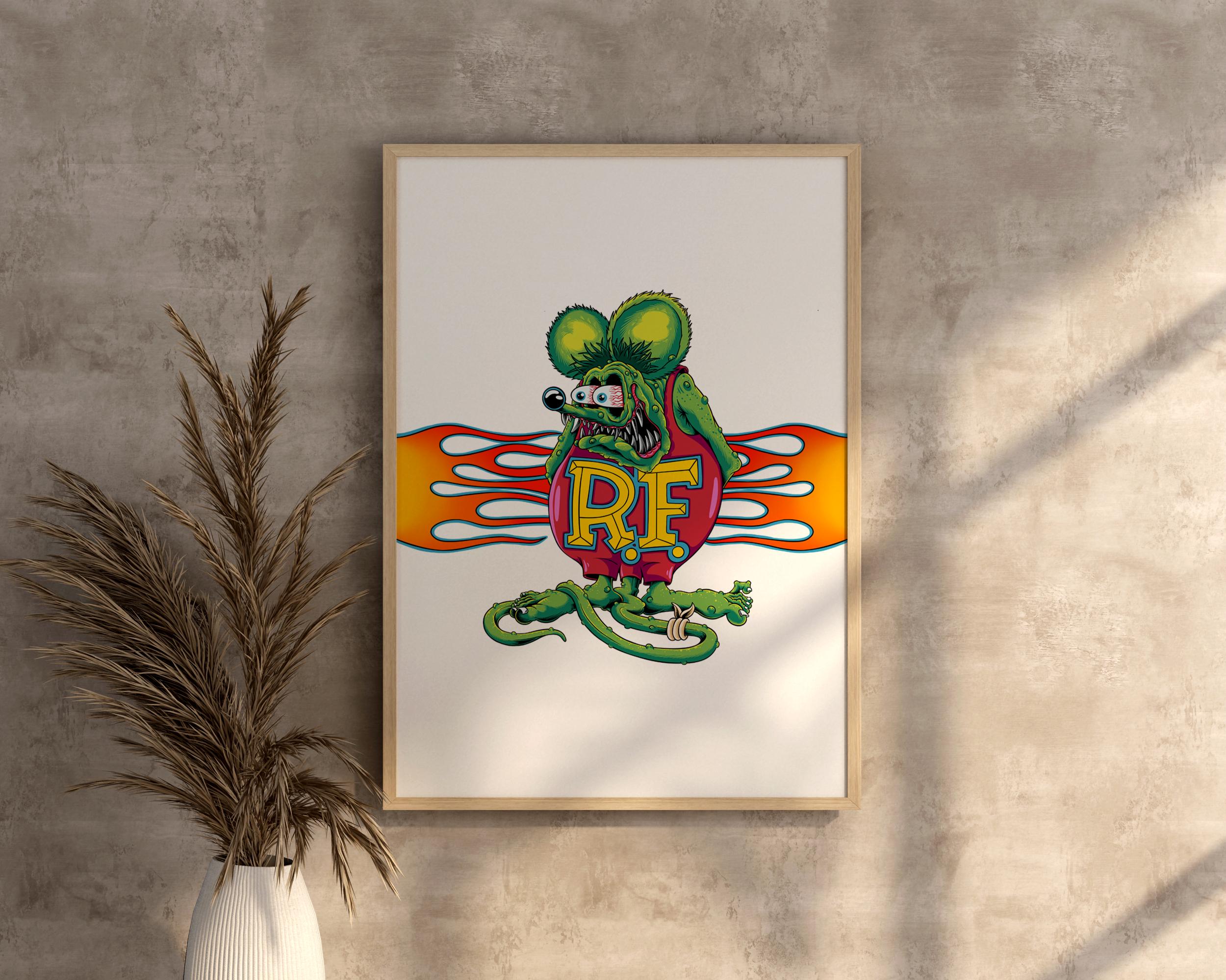 Rat Fink Monster PNG, Wild Hot Rod Clipart, Sticker Decal (digital