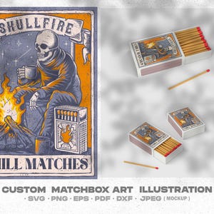Custom Matchbox Art: Hand-Drawn Illustration (Digital Gift)