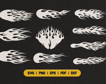Hot Rod Garage SVG Designs, Flame Clipart, Burnout Vector, Fire Svg