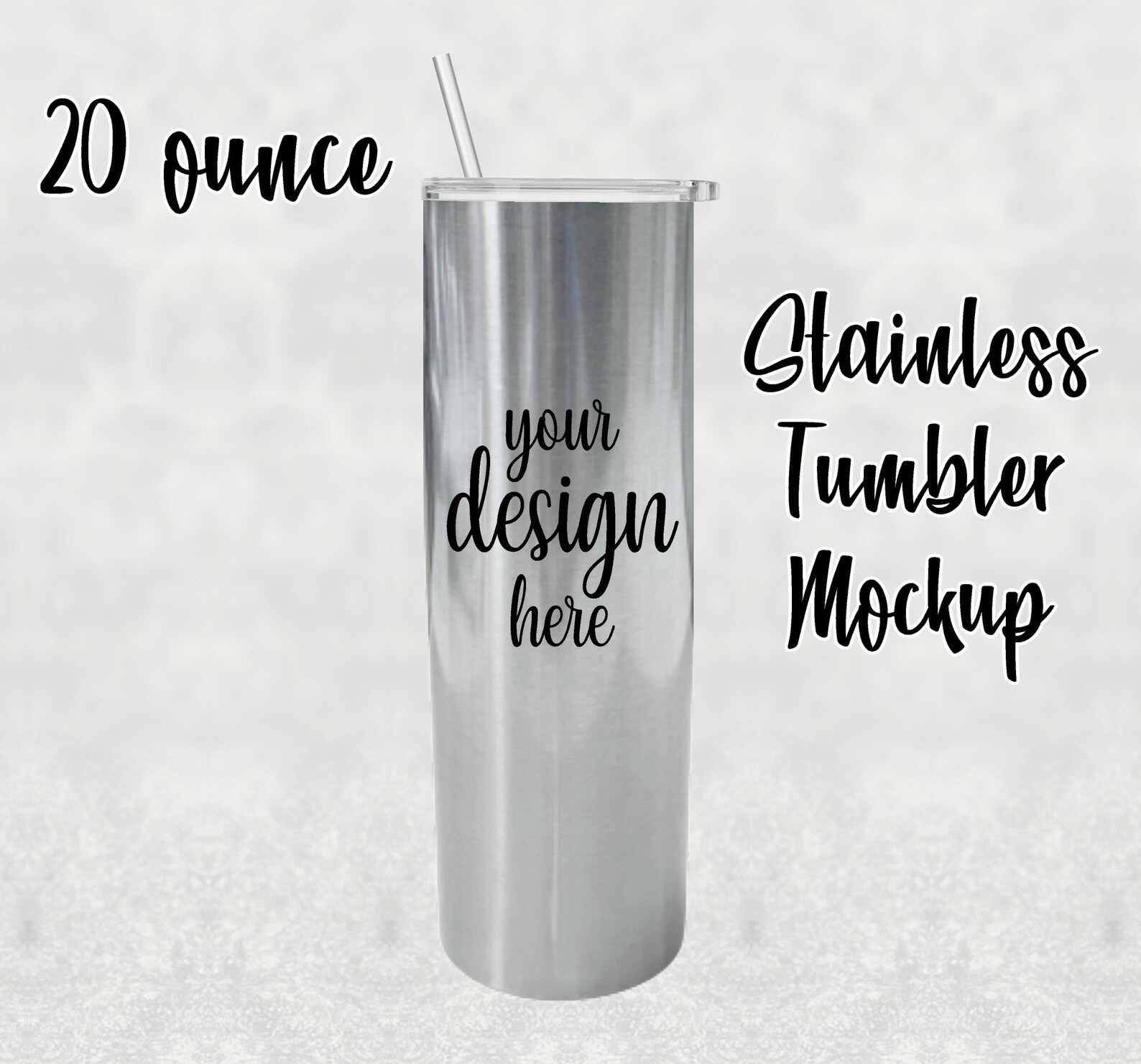 Stainless Steel 20oz Tumbler Mock Up Etsy