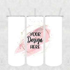 20 Unzen Skinny Tumbler Mockup: Voll Wrap, transparente PNG (Digital Download)