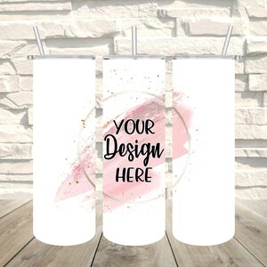 20 Unzen Skinny Tumbler Mockup: Full Wrap, Transparent PNG (Digital)
