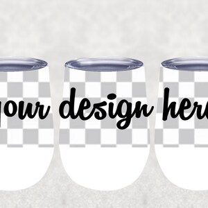 12oz Wine Tumbler Mockup- partial wrap