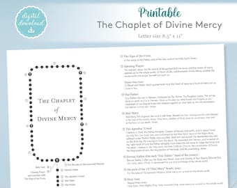 The Chaplet of Divine Mercy, Instant Download, Printable Divine Mercy Chaplet Saint Faustina, How to pray Divine Mercy Chaplet