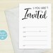 You're Invited Blank Invitation, Instant Download, Fill-in Invite ...