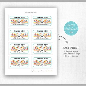 Movie Party Printable Gift Tags, Instant Download, Movie Night Favor ...