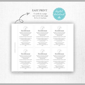 Printable Prayer Card the Memorare, Instant Download, Catholic Prayer ...