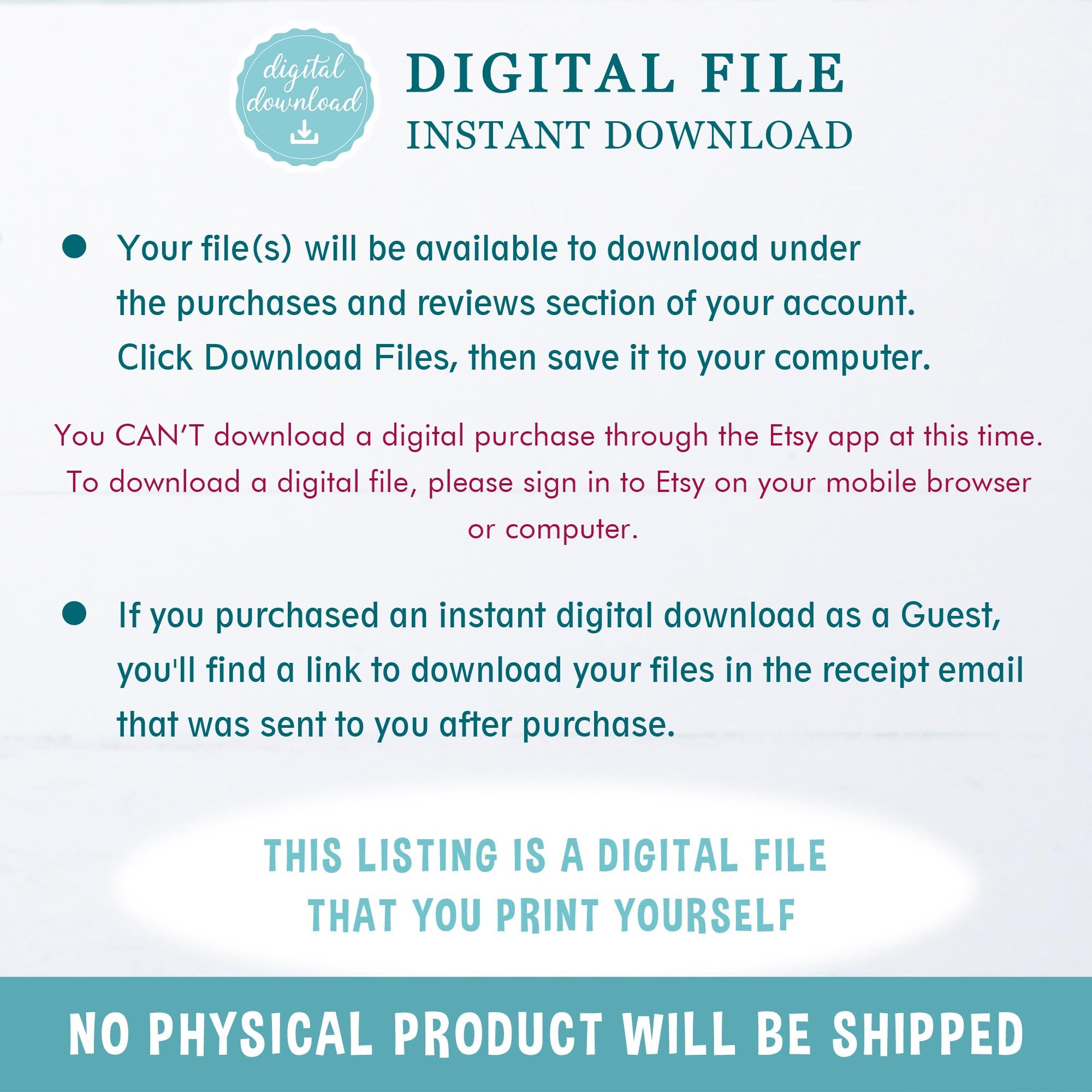 Happy Birthday to You Printable Card, Instant Download, Happy Birthday ...