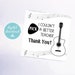 Guitar Teacher Gift Tags, Instant Download, Printable Music Teacher ...